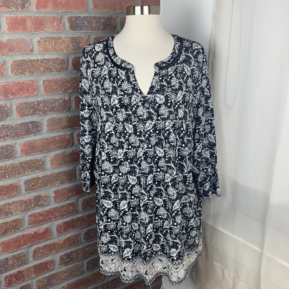 Lucky Brand Floral Blouse, 2X